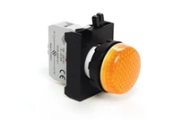CP Series Plastic with LED 100-230V AC Yellow 22 mm Pilot